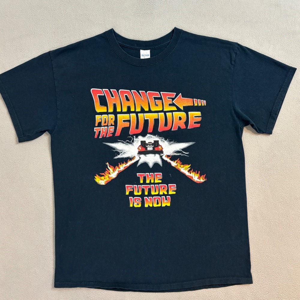 Back to the Future Change For The Future Graphic T Shirt Mens Large Black - Picture 3 of 10